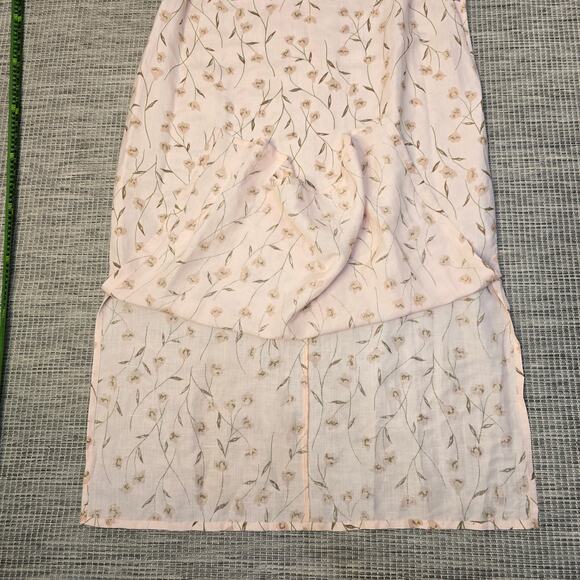 VTG Positive Influence Linen Dress 2pc Set Womens Plus 20W Cottagecore Floral - Picture 12 of 14